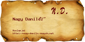 Nagy Daniló névjegykártya